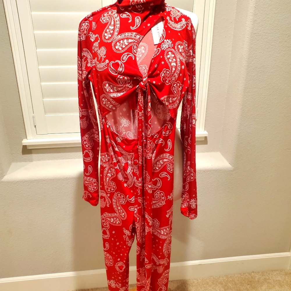 Bandanna print catsuit